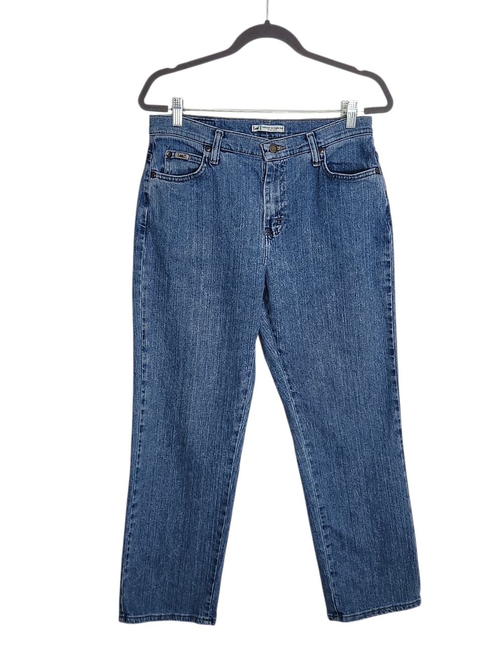 Lee Medium Wash Relaxed Straight Leg Jeans Size 10 Short